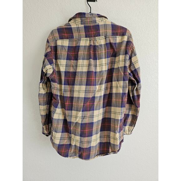 Cremieux Classics Mens Sz L Long Sleeve Button Up Plaid Shirt Cotton Beige - Picture 4 of 4